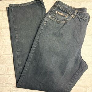 Vintage Calvin Klein Womens Size 16 Black High Waisted Bootcut Denim Jeans